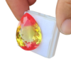 Crystalapis Bi Colour Sapphire Pear Cut Gemstone – 28.40 Ct, Brilliant Yellow-Red Glass Gemstone with AAA Clarity