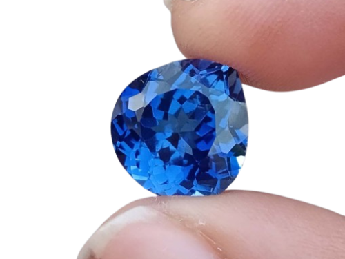 Crystalapis 7.60 Ct Cornflower Blue Sapphire – AAA Clarity, Pear Cut, Excellent Grade,