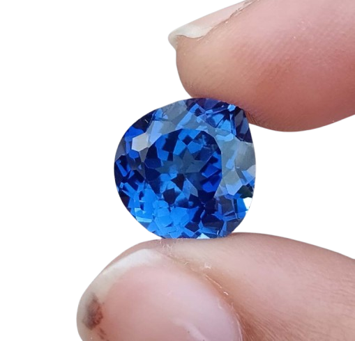 Crystalapis 7.60 Ct Cornflower Blue Sapphire – AAA Clarity, Pear Cut, Excellent Grade,