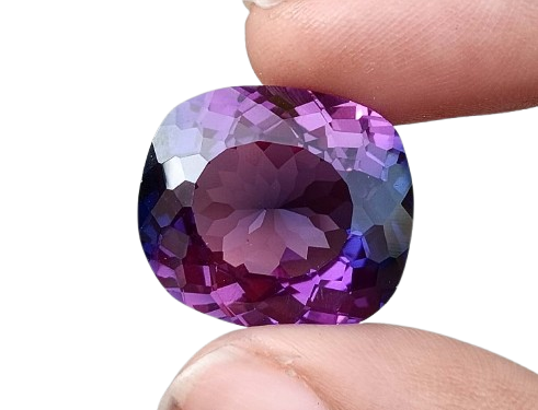 Crystalapis 30.50 Ct Purple Sapphire Ceylon Cushion Cut Gemstone – Ideal for Rings and Necklaces