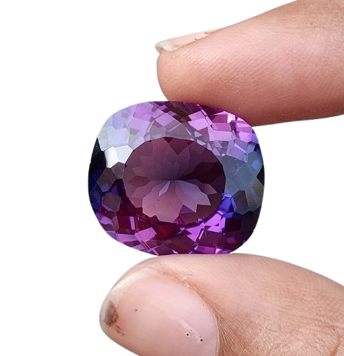 Crystalapis 30.50 Ct Purple Sapphire Ceylon Cushion Cut Gemstone – Ideal for Rings and Necklaces