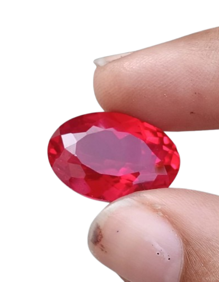 Ruby Gemstones Red Blood Mozambique Oval Cut 15.55 Ct Ruby